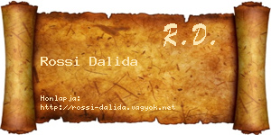 Rossi Dalida névjegykártya